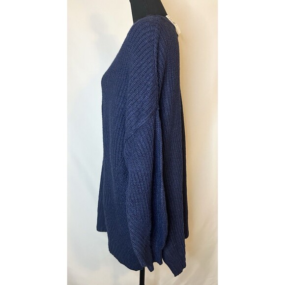 American Eagle Navy Oversized Open Knit Long Sleeve Sweater Women's MEDIUM NWT - Picture 3 of 13